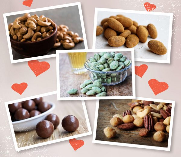 Nüsse und Nussmischungen zum Valentinstag
